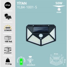 50W TİTAN SOLAR APLİK BEYAZ